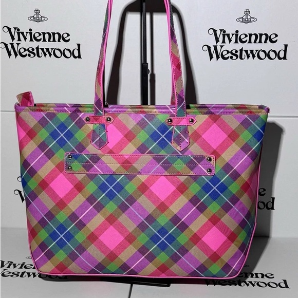 Vivienne Westwood Vibrant Plaid Tote - Picture 2 of 9